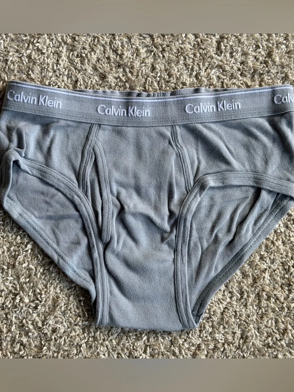 Mens’s Calvin Klein Light Gray Briefs - Small